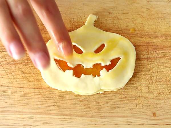 Kue puff Halloween - Persiapan langkah 5