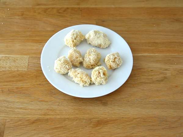 Kroket puff pastry dengan ham dan keju - Persiapan langkah 3