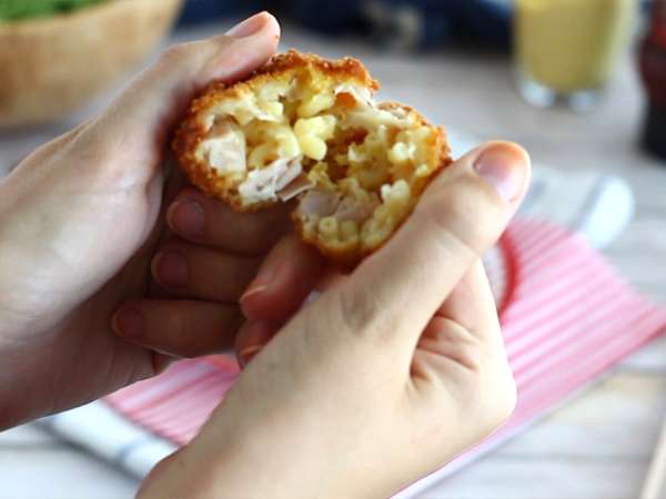 Kroket puff pastry dengan ham dan keju - Persiapan langkah 6