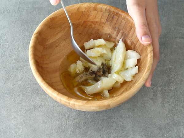 Cod ceviche - Persiapan langkah 1