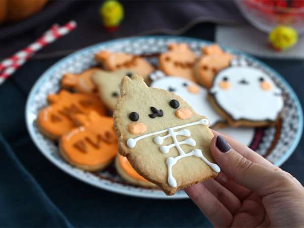 Roti pendek Molang Halloween - Persiapan langkah 11