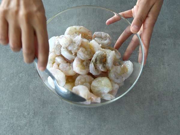 Labu dengan udang - Camarão na moranga Brasil - Persiapan langkah 5