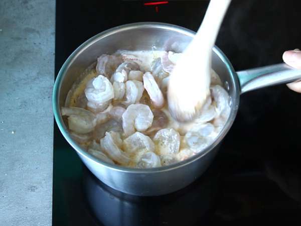 Labu dengan udang - Camarão na moranga Brasil - Persiapan langkah 8