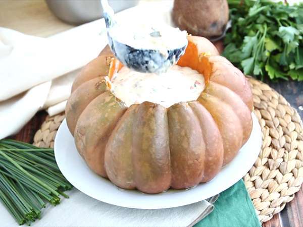 Labu dengan udang - Camarão na moranga Brasil - Persiapan langkah 11