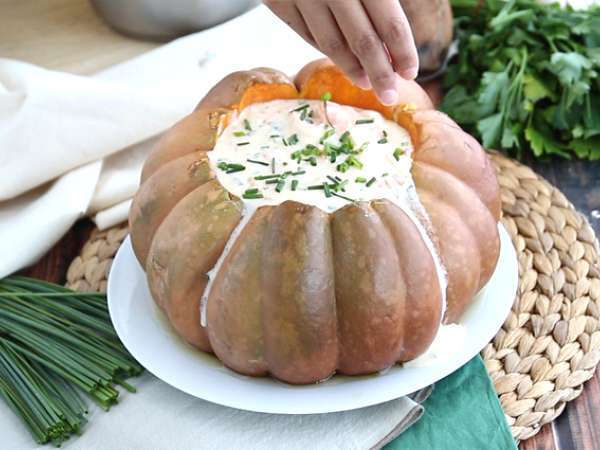 Labu dengan udang - Camarão na moranga Brasil - Persiapan langkah 12