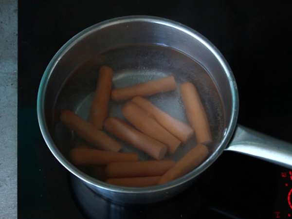 Hot dog Halloween berdarah - Persiapan langkah 2