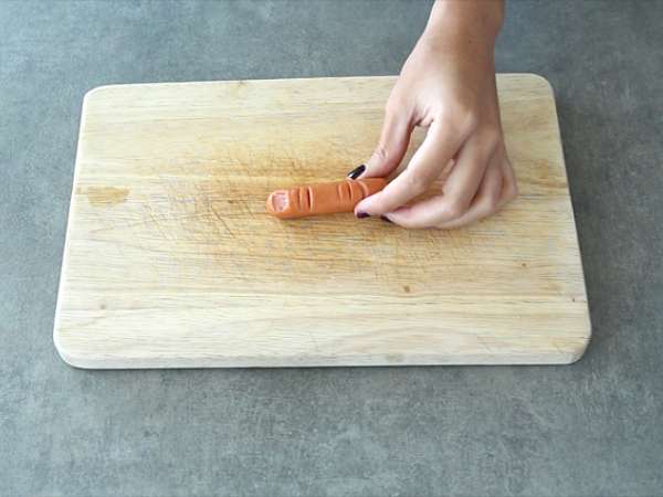 Hot dog Halloween berdarah - Persiapan langkah 3