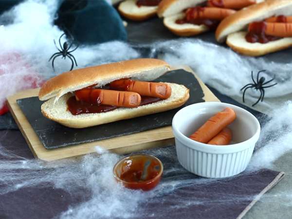Hot dog Halloween berdarah - Persiapan langkah 5