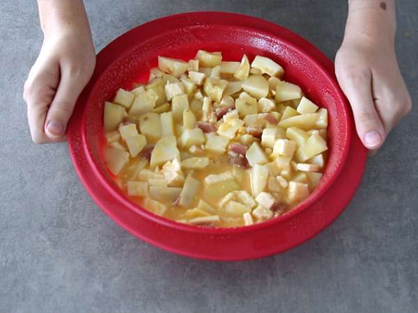 Raclette tortilla - Persiapan langkah 4