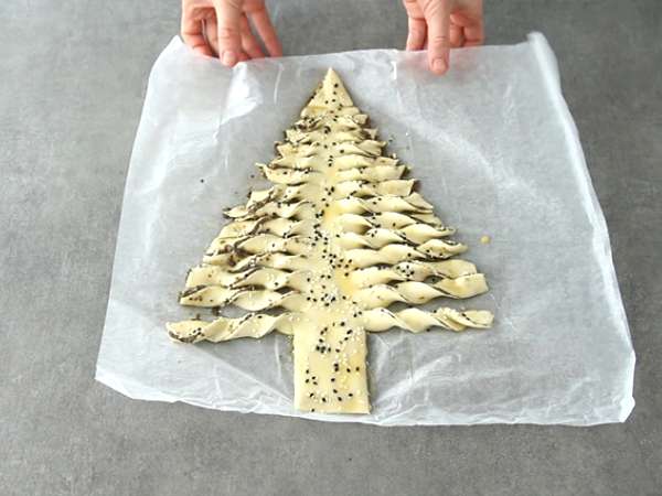 Kue puff dengan tapenade buatan sendiri - Persiapan langkah 6