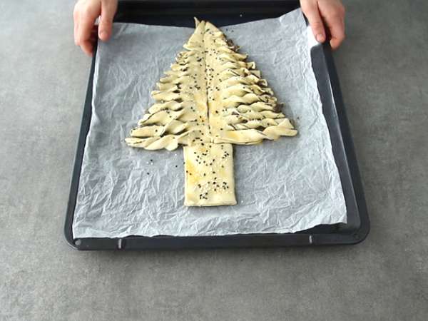 Kue puff dengan tapenade buatan sendiri - Persiapan langkah 7