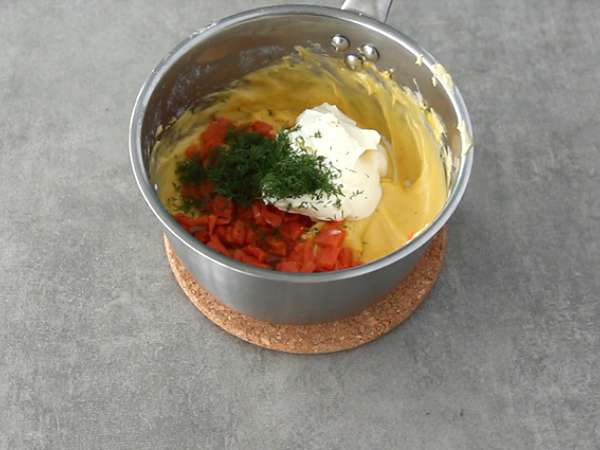 Salmon asap dan souffle fromage frais - Persiapan langkah 3