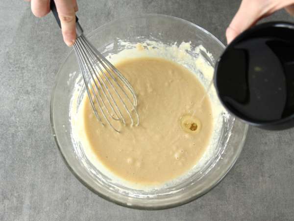 Kue yoghurt kedelai dengan saus apel (vegan dan bebas gluten) - Persiapan langkah 3