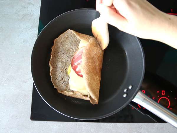 Galet soba dengan keju raclette - Persiapan langkah 3