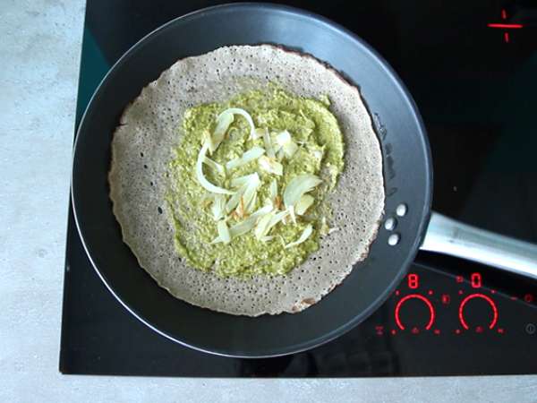 Pancake soba Italia - Persiapan langkah 2