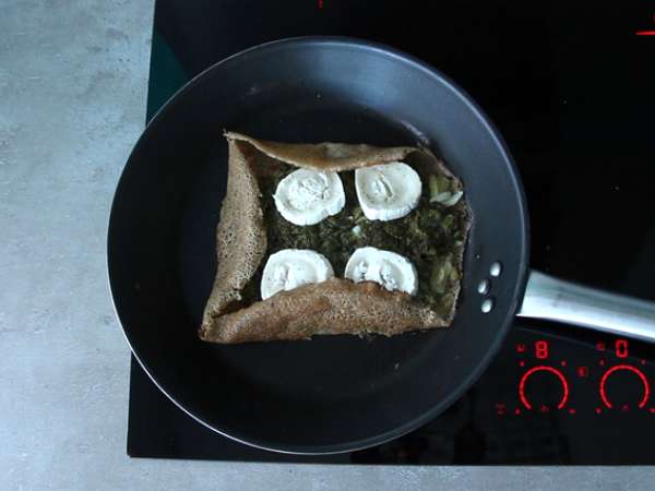 Galette keju kambing dan bayam - Persiapan langkah 3
