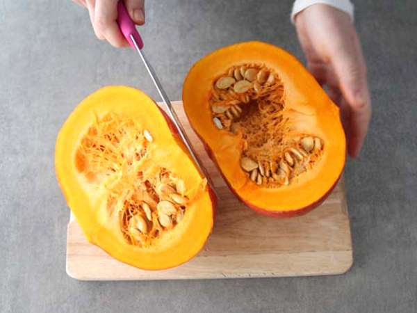 Labu dan buncis panggang, rosemary, keju feta - Persiapan langkah 1