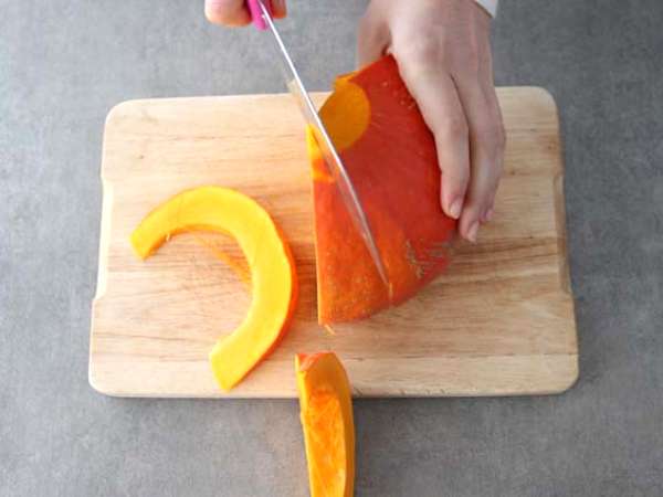 Labu dan buncis panggang, rosemary, keju feta - Persiapan langkah 2