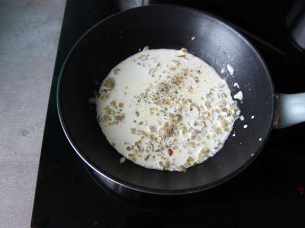 Tagliatelle dengan salmon asap dan adas manis - Persiapan langkah 3