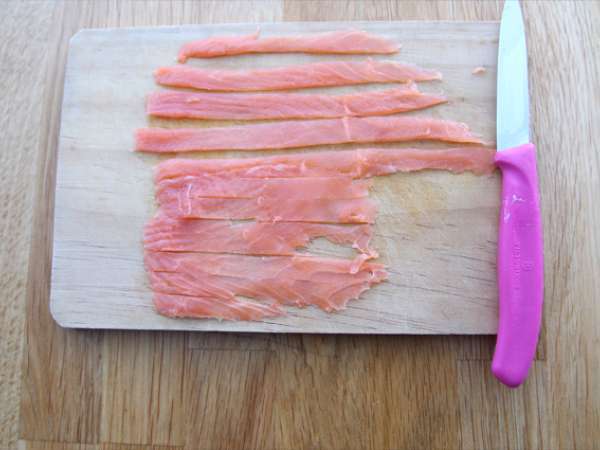 Tagliatelle dengan salmon asap dan adas manis - Persiapan langkah 4