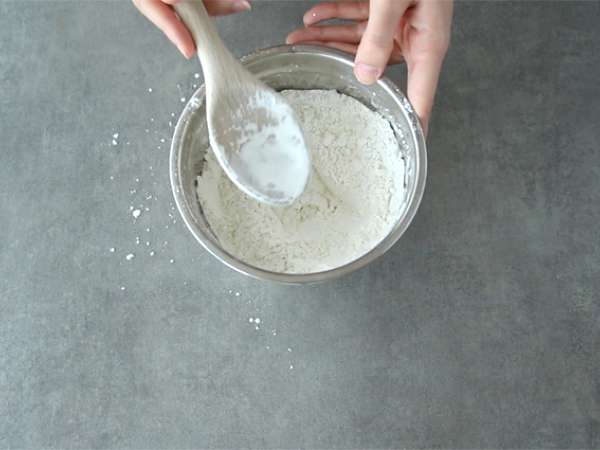 Alfajores - Roti pendek Argentina dengan selai susu dan kelapa - Persiapan langkah 1