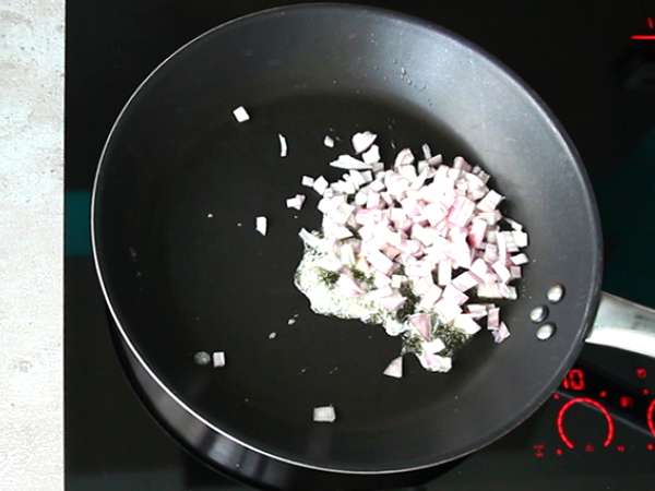 Muffin dengan fondue daun bawang - Persiapan langkah 1