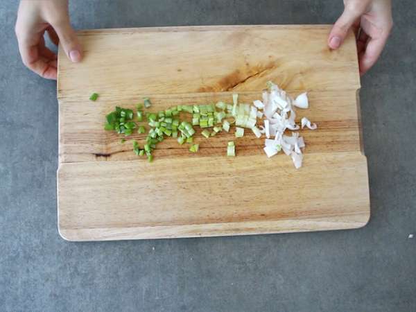 Okonomiyaki - telur dadar Jepang - Persiapan langkah 2