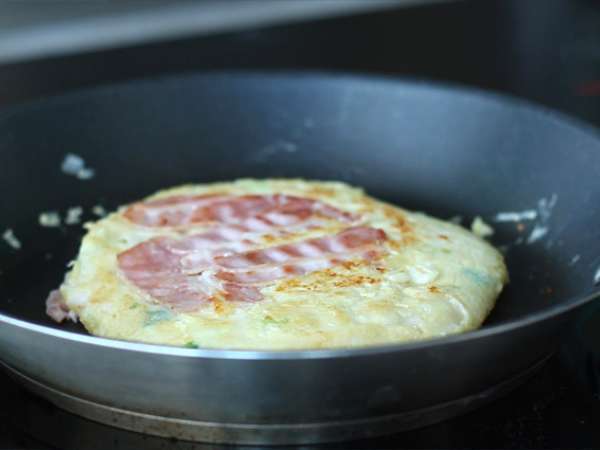 Okonomiyaki - telur dadar Jepang - Persiapan langkah 5