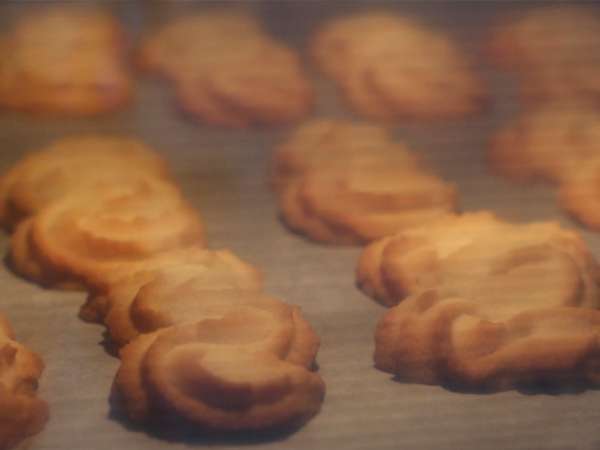 Biskuit spritz untuk camilan - Persiapan langkah 4