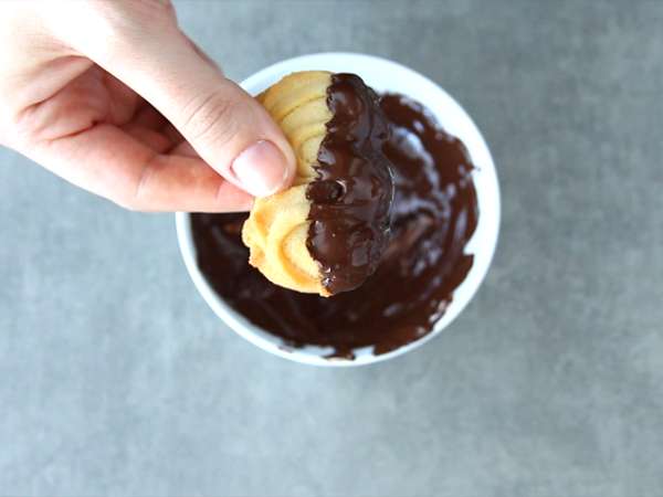 Biskuit spritz untuk camilan - Persiapan langkah 5