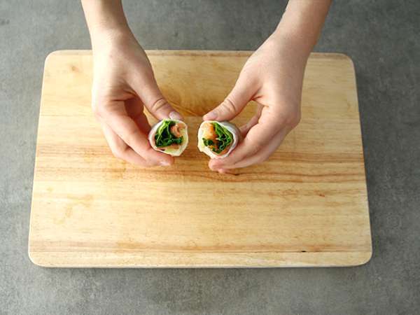 Lumpia dengan salmon asap dan apel - Persiapan langkah 5