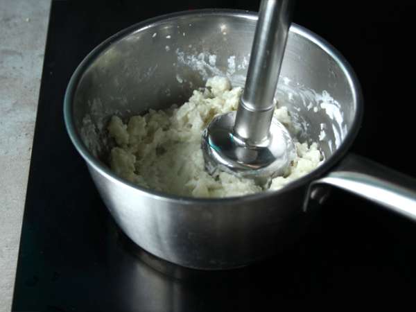 Krim kembang kol, kelapa, dan salmon asap - Persiapan langkah 2