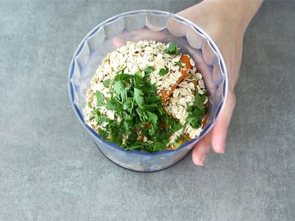Nugget ayam dengan kacang polong wortel - Persiapan langkah 1