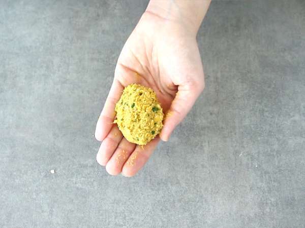 Nugget ayam dengan kacang polong wortel - Persiapan langkah 2