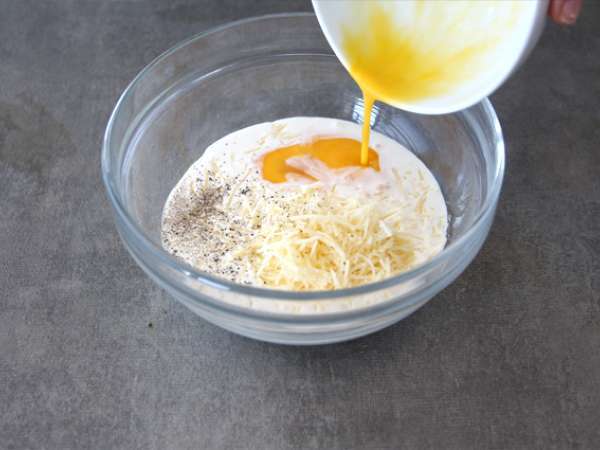 Swiss chard dan tart keju parut - Persiapan langkah 4