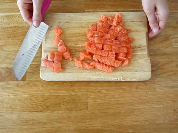 Salmon yang direndam dalam lemon - Persiapan langkah 1