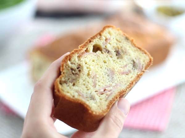Kue ham dan keju dengan buah zaitun hijau - Persiapan langkah 4