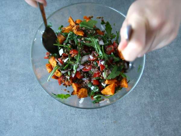 Salad miju-miju dan ubi jalar - Persiapan langkah 3