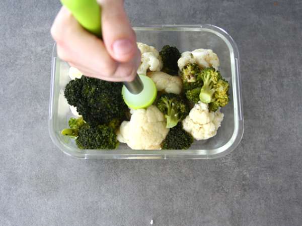 Roti kembang kol dan brokoli kari - Persiapan langkah 2