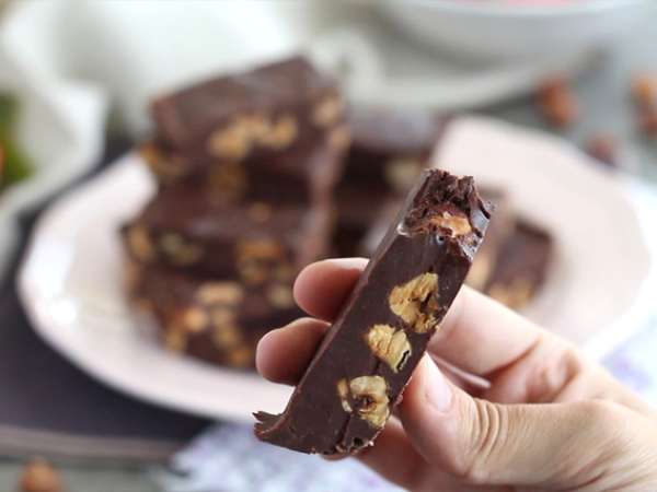 Hazelnut fudge - Kotak cokelat dan hazelnut - Persiapan langkah 4