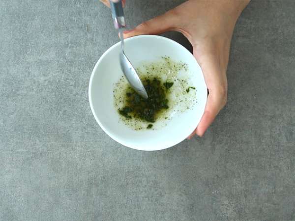 Salad kubus Rubik - Persiapan langkah 2