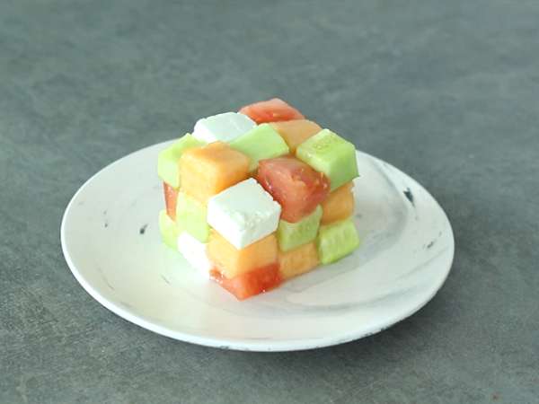 Salad kubus Rubik - Persiapan langkah 3