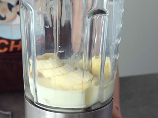 Milkshake pisang dan vanila - Persiapan langkah 2