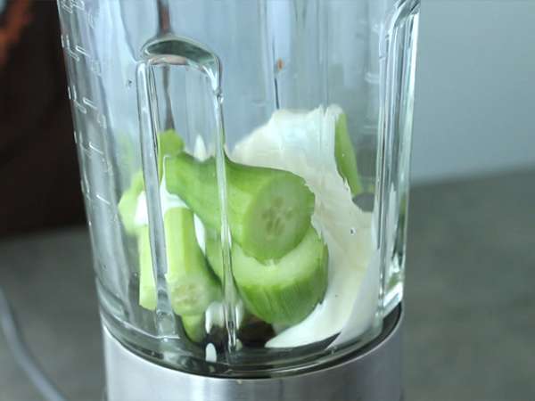 Sup mentimun dan mint dingin - Persiapan langkah 2