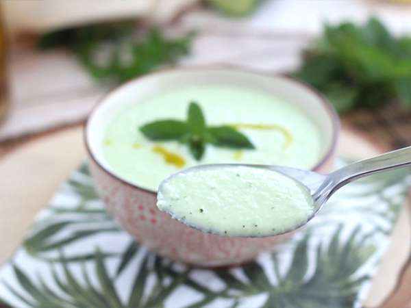 Sup mentimun dan mint dingin - Persiapan langkah 3