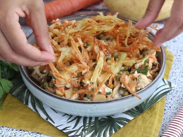 Salpicão - salad Brasil - Persiapan langkah 7
