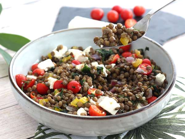 Salad miju-miju dengan keju dadih - Persiapan langkah 3