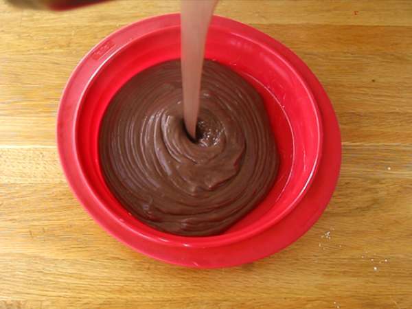 Flan cokelat (bebas gluten) - Persiapan langkah 4