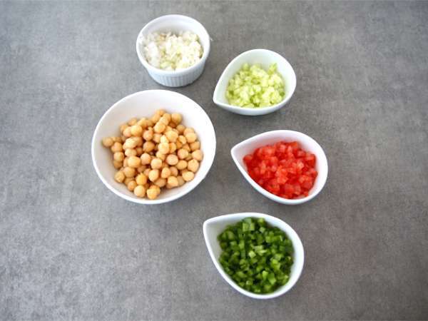 Sup selada dan salad buncis - Persiapan langkah 1