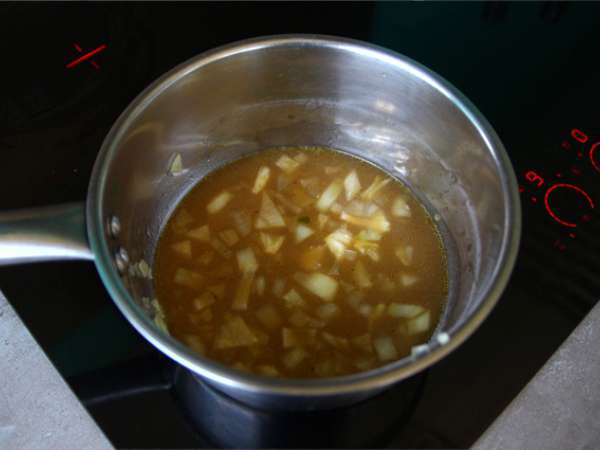 Sup selada dan salad buncis - Persiapan langkah 3